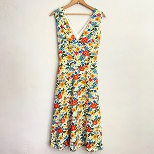 Royal Monk Floral Dress Women Size Medium Sleeveless Fit Flare Colorful New
